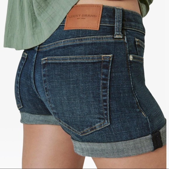 Lucky Brand High-Rise Raw Hem Jean Shorts - 27 - Picture 17 of 17